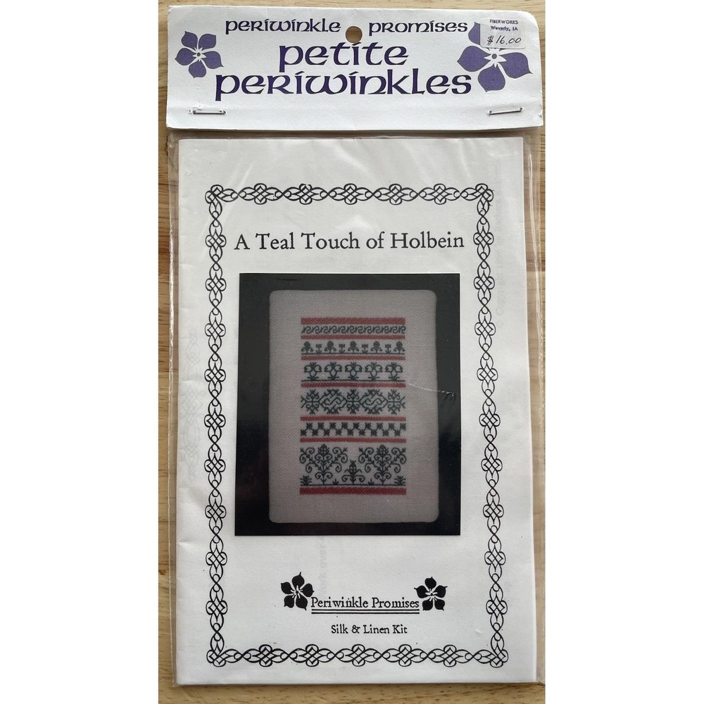 Periwinkle Promises Petite Periwinkles A TEAL TOUCH OF HOLBEIN Silk & Linen Kit